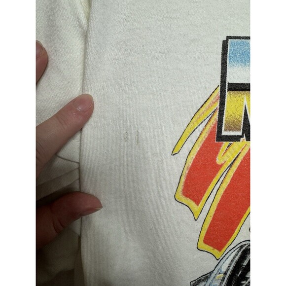 NASCAR Sz M Ivory #53 Racing T-Shirt Daytona 500 Short Sleeve Cotton Flaw - Picture 4 of 9